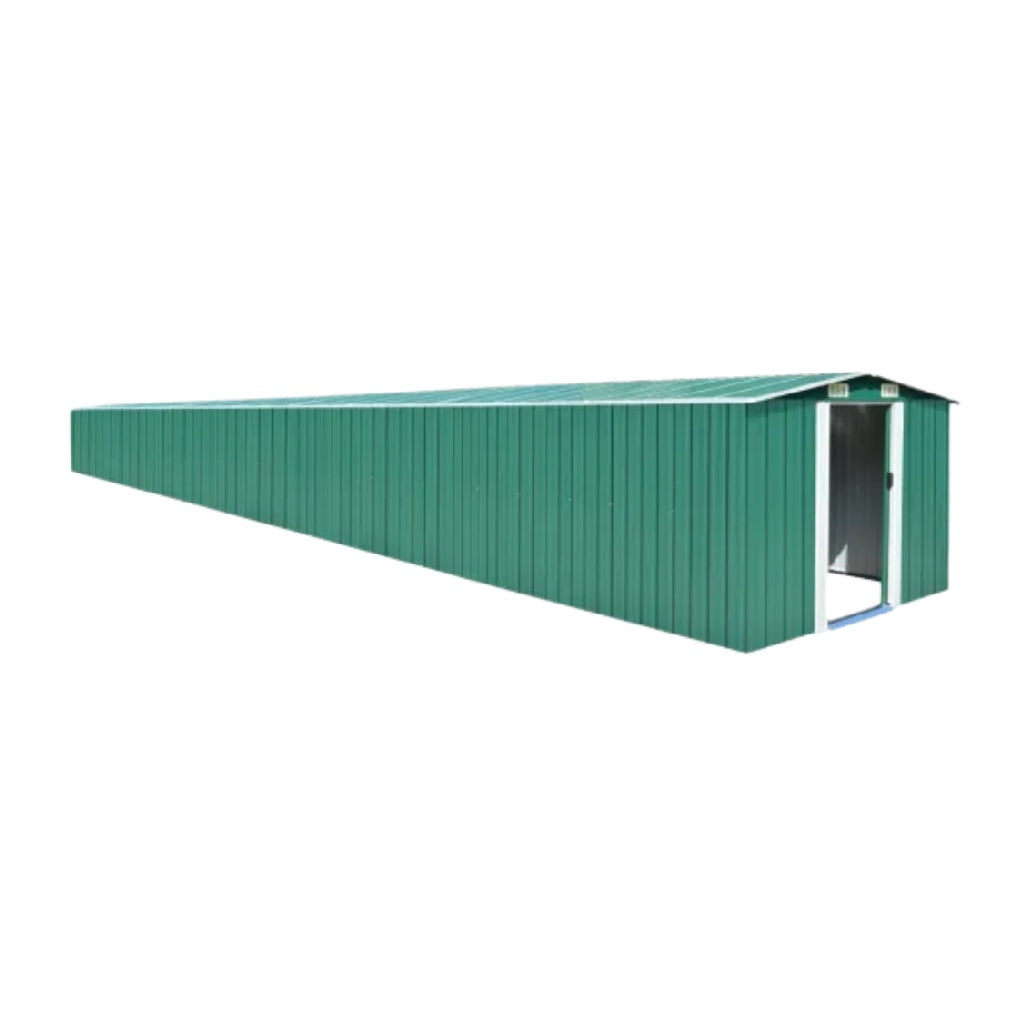 Metal Storage Shed for Outdoor Use - Galvanized Steel - 400 x 150 x 200