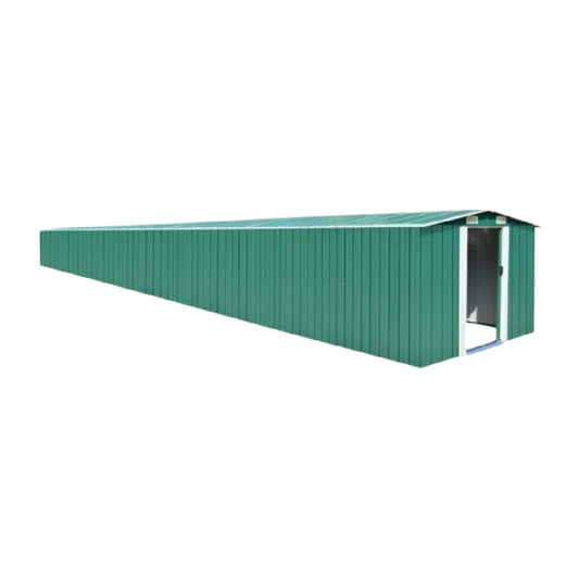 Metal Storage Shed for Outdoor Use - Galvanized Steel - 400 x 150 x 200