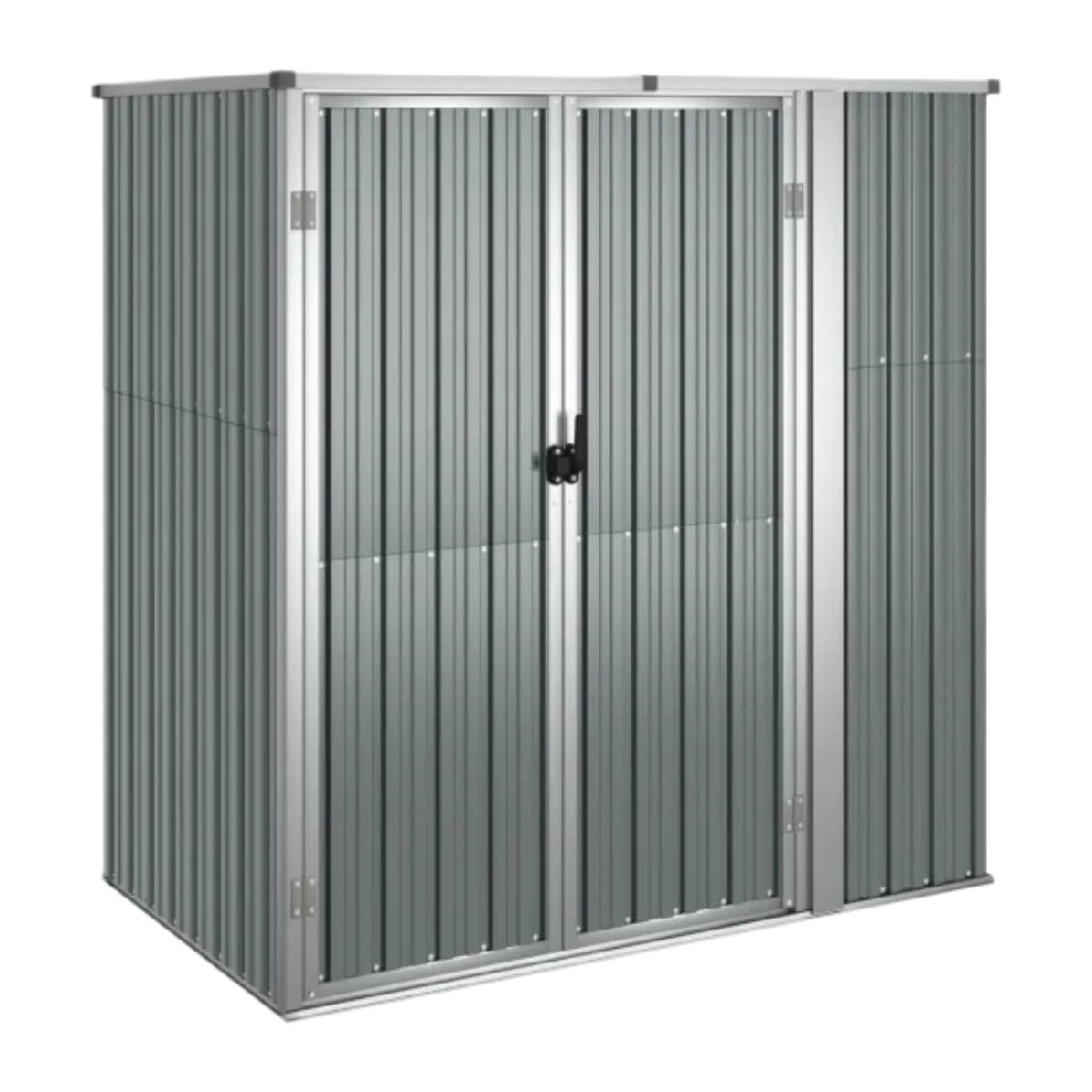 Metal Storage Shed for Outdoor Use - Galvanized Steel - 150 x 100 x 125